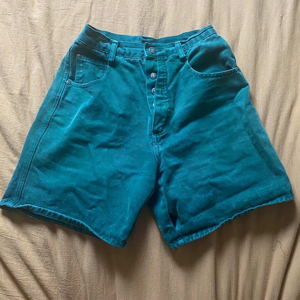 Forest green high rise vintage shorts